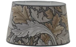 Ovala Lampskärmar < Hallbergs Acanthus Velvet Oval Lampskärm 20cm Flint William Morris