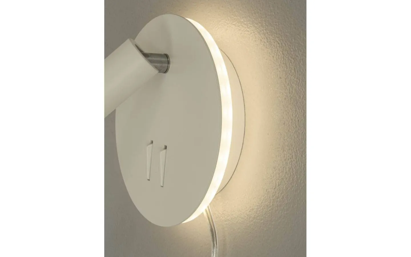 Sovrum|Läslampor-Aneta Ace Vägglampa LED 6W+3W 3000K Vit