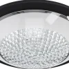 Plafonder-Eglo Acolla Plafond 37cm 3000K 16W Kristall/Svart