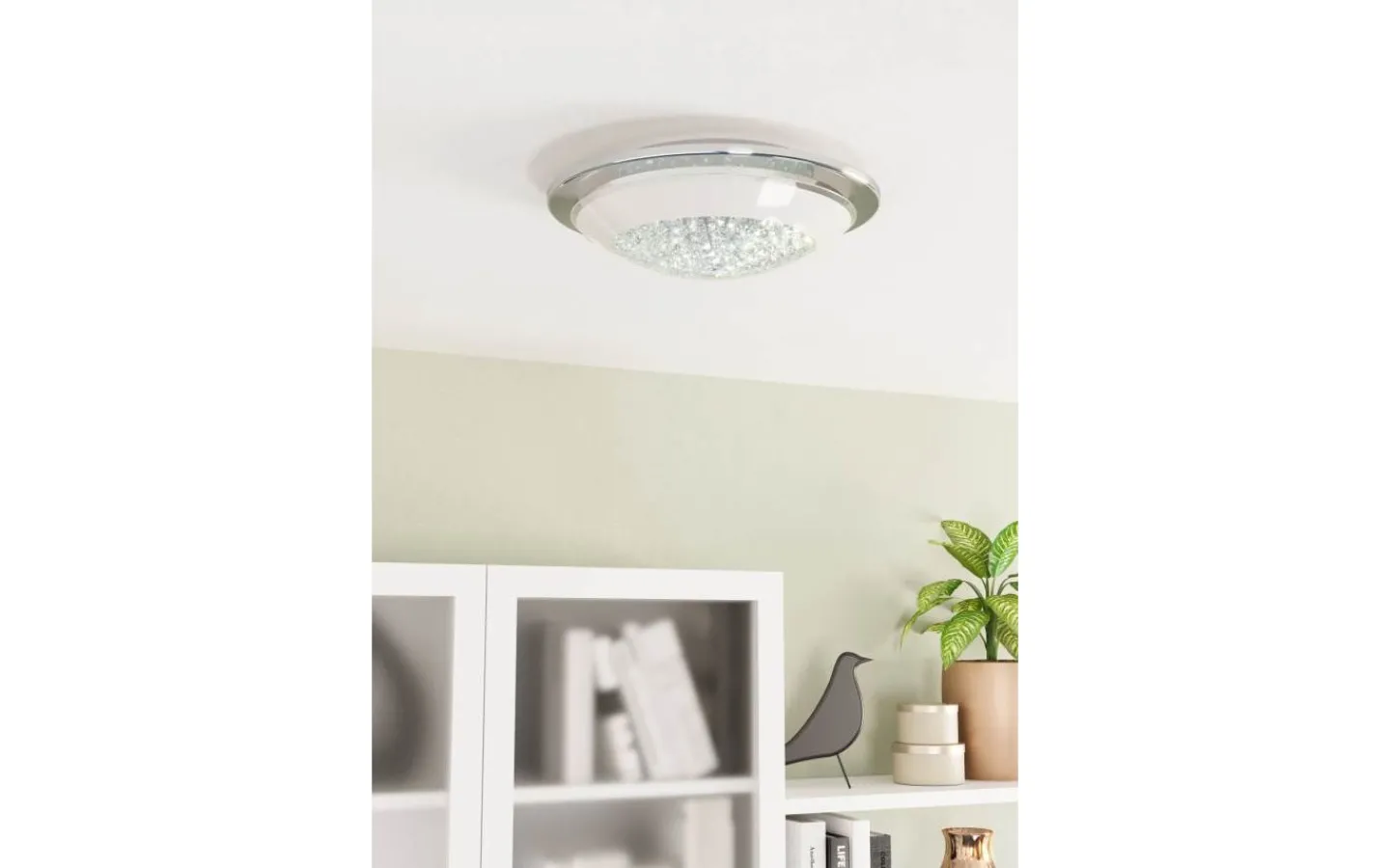Plafonder < Eglo Acolla Plafond 29cm LED 3000K 11W Krom/Kristall