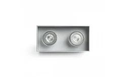 Avlånga Takspotlights|Takspot Med 2 Lampor < Rendl Agate II Takspotlight Borstad aluminium 2xGU10