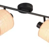 Takspot Med 2 Lampor < Reality Aimee Spotlight 2-delad E14 naturfärg/bast