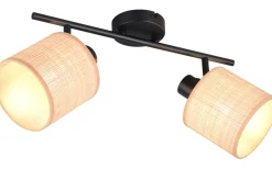 Takspot Med 2 Lampor < Reality Aimee Spotlight 2-delad E14 naturfärg/bast