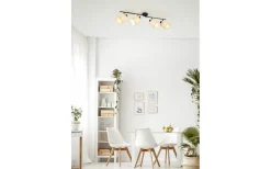 Avlånga Takspotlights|Takspot Med Minst 4 Lampor < Reality Aimee Spotlight 4-delad E14 naturfärg/bast