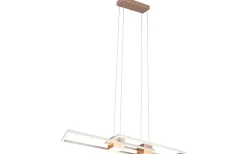 Avlånga Taklampor-Trio Lighting Albany Taklampa LED kaffebrun