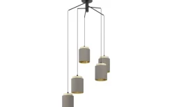 Stora Taklampor Ø70-150 Cm-Eglo Albariza Taklampa 70cm Cappuccino/Guld