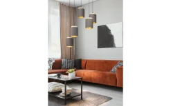 Stora Taklampor Ø70-150 Cm-Eglo Albariza Taklampa 70cm Cappuccino/Guld