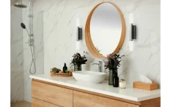 Badrumslampor Vägg < Eglo Alcudia Vägglampa 42cm LED 3000K 2x5,5W Silver IP44