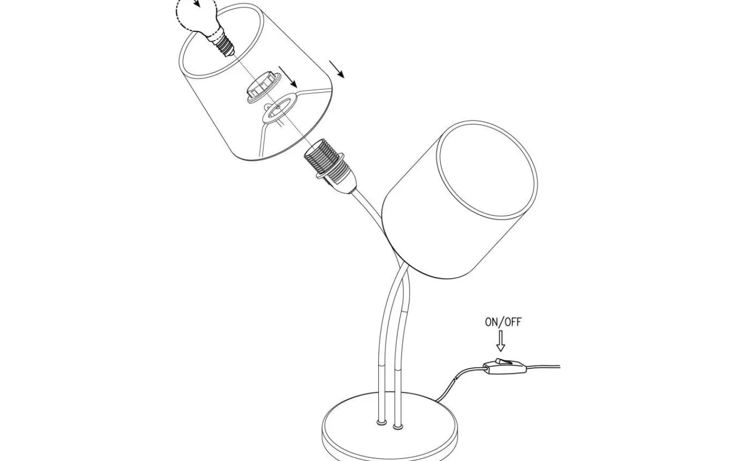 Bordslampor < Eglo Almeida Bordslampa 48cm Svart