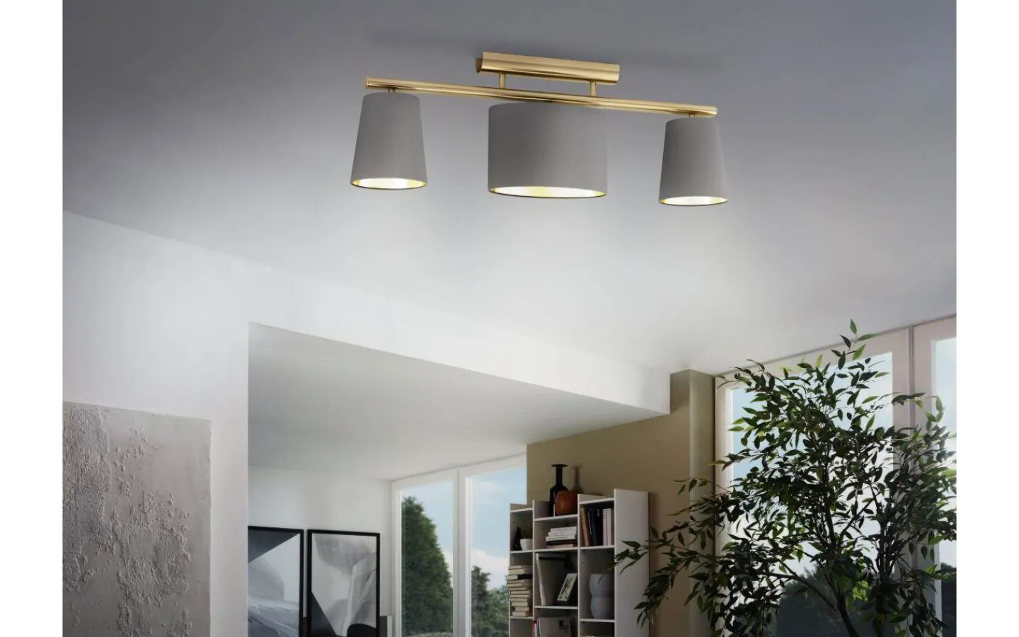 Plafonder-Eglo Almeida Plafond 81cm Mässing/guld