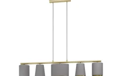 Avlånga Taklampor < Eglo Almeida Taklampa 120cm Cappuccino/Borstad Mässing
