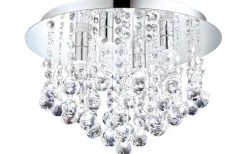Badrumslampor Tak-Eglo Almonte Kristallplafond 35cm G9 LED 3000K 4x3W Krom IP44