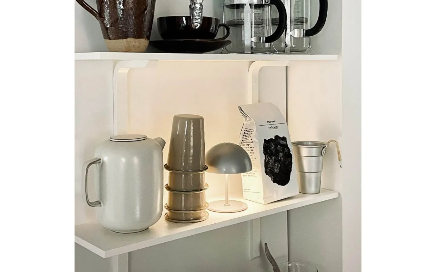 Bordslampor-Dyberg Larsen Along Uppladdningsbar Bordslampa 2-Pack Silver