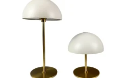 Uppladdningsbara Lampor Inomhus < Dyberg Larsen Along Uppladdningsbar Bordslampa 12/20cm 2 styck Beige/Mässing