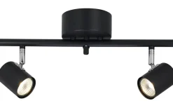 Avlånga Takspotlights|Takspot Med 2 Lampor-Cottex Alpha Takspotlight 40cm 2xGU10 Svart