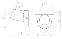 Läslampor-Rendl Amadeus I Vägglampa Vit LED 6W 3000K