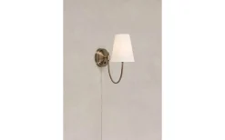 Lampetter-Markslojd Amar Vägglampa Antik Mässing/Beige