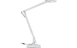 Skrivbordslampor < Trio Lighting Amsterdam Skrivbordslampa LED med klämma vit