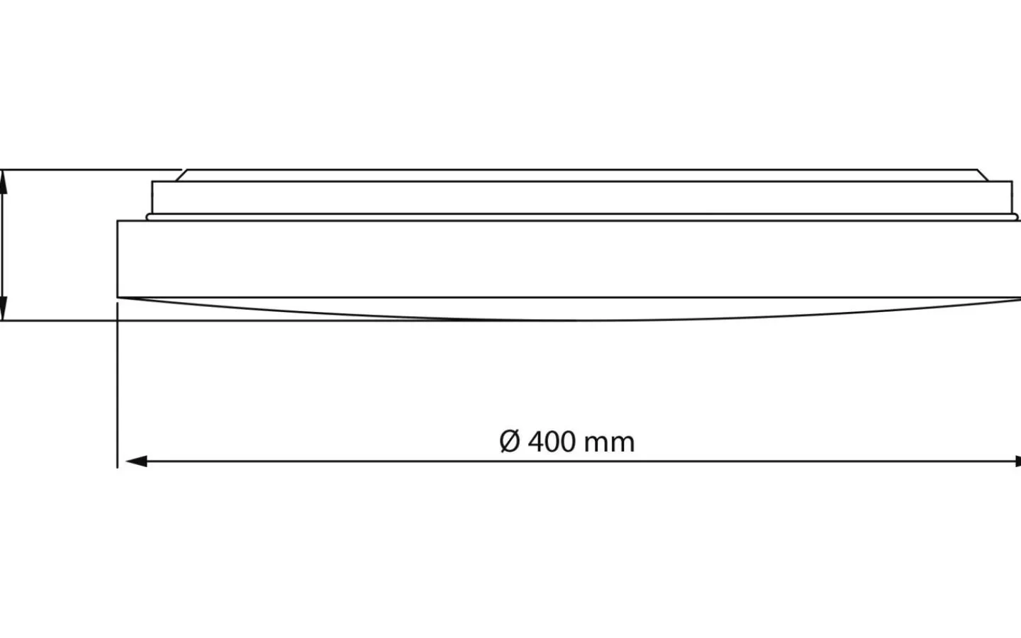 Plafonder-Aneta Anillo Plafond 40cm LED 18W 3000K Svart