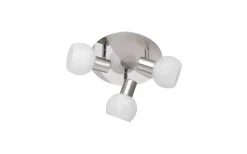 Runda Takspotlights|Takspot Med 3 Lampor < Reality Antibes Spotlight 3-delad 22cm 3xE14 borstad stål