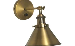 Läslampor-PR Home Anton Vägglampa 18cm Dimbar Antikmässing