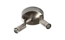 Takspot Med 2 Lampor|Runda Takspotlights < ArmaturHantverk Arholma Takspotlight LED 2x3W 2700K Nickel