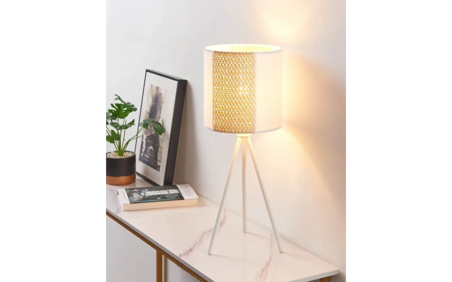 Bordslampor-Eglo Arnhem Bordslampa 61cm Vit
