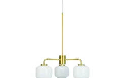 Stora Taklampor Ø50-69 Cm-Dyberg Larsen Arp Takkrona 54cm 3 Kupor Opal/Mässing