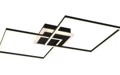 Plafonder-Reality Arribo Plafond LED fyrkantig mattsvart RGBW
