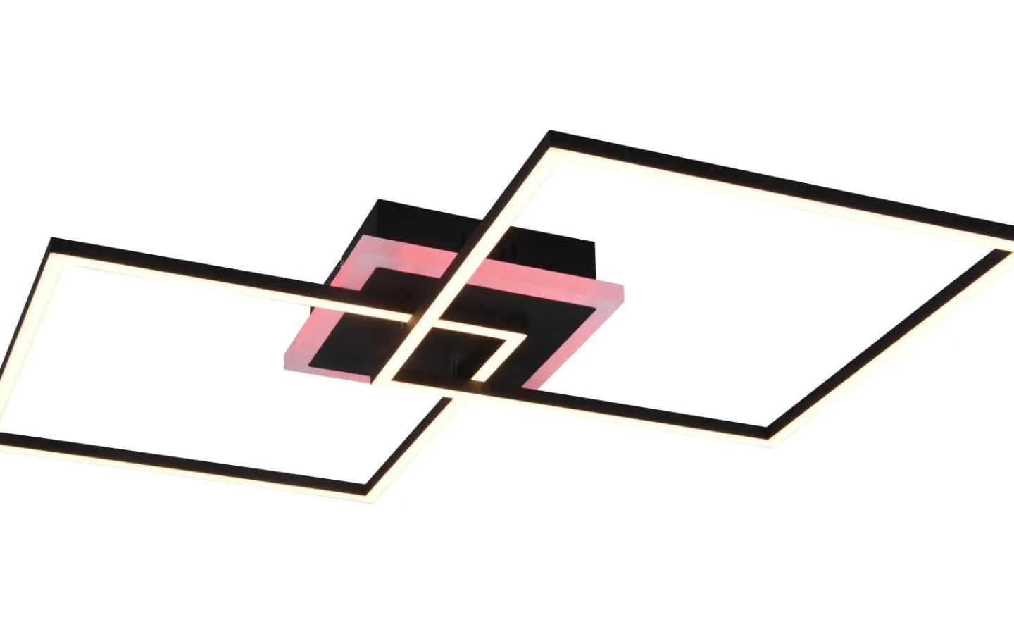 Plafonder-Reality Arribo Plafond LED fyrkantig mattsvart RGBW