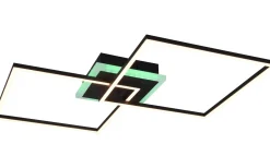 Plafonder-Reality Arribo Plafond LED fyrkantig mattsvart RGBW