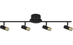 Avlånga Takspotlights|Takspot Med Minst 4 Lampor < Oriva Artemis Takspotlight 85cm Svart/guld