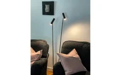 Golvläslampor < Aneta Artic Golvlampa Dubbel 137cm LED 2x6W 3000K Svart