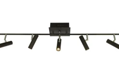 Hall & Trappa|Avlånga Takspotlights-Aneta Artic Takspotlight 106cm LED 5x6W 3000K Svart/Krom