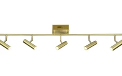 Avlånga Takspotlights|Takspot Med Minst 4 Lampor < Aneta Artic Takspotlight 106cm LED 5x6W 3000K Matt Mässing