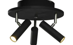 Runda Takspotlights|Takspot Med 3 Lampor < Aneta Artic Takspotlight 30cm LED 3x6W 3000K Svart/Krom