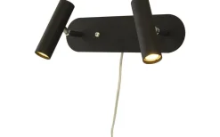 Läslampor < Aneta Artic Vägglampa Dubbel 30cm LED 2x6W 3000K Svart