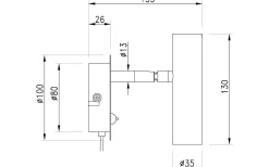 Sovrum|Läslampor-Aneta Artic Vägglampa LED 6W 3000K Mässing