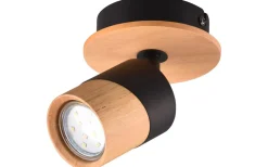 Läslampor-Trio Lighting Aruni Spotlight GU10 trä/matt svart