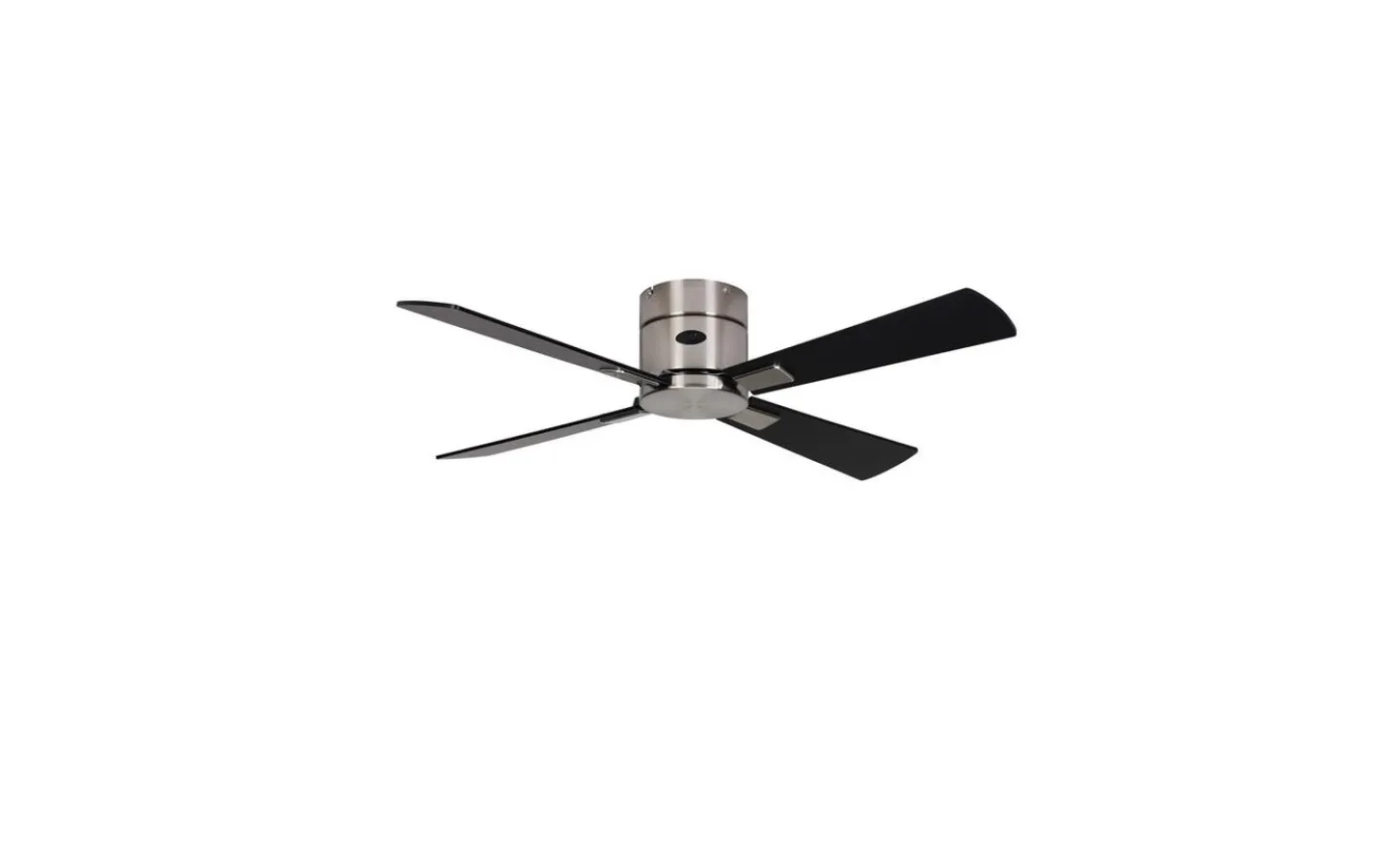 Takfläktar|Vardagsrum < Texa Design Astro 132cm Takfläkt Nickel Motor, Svarta/Ljusgrå Blad