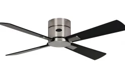 Takfläktar|Vardagsrum-Texa Design Astro 105cm Takfläkt Nickel Motor, Svarta/Ljusgrå Blad