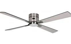 Takfläktar|Vardagsrum-Texa Design Astro 105cm Takfläkt Nickel Motor, Svarta/Ljusgrå Blad