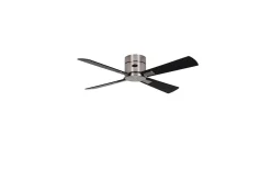 Takfläktar|Vardagsrum-Texa Design Astro 105cm Takfläkt Nickel Motor, Svarta/Ljusgrå Blad