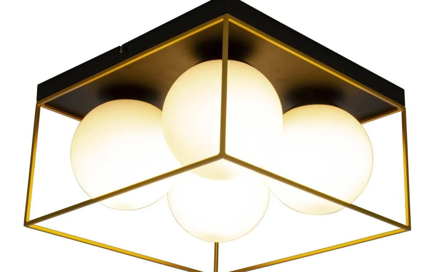 Hall & Trappa|Sovrum < Aneta Astro Plafond 36cm Svart/Guld