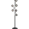 Golvlampor-Halo Design Atom Golvlampa 155cm Svart/Smoke