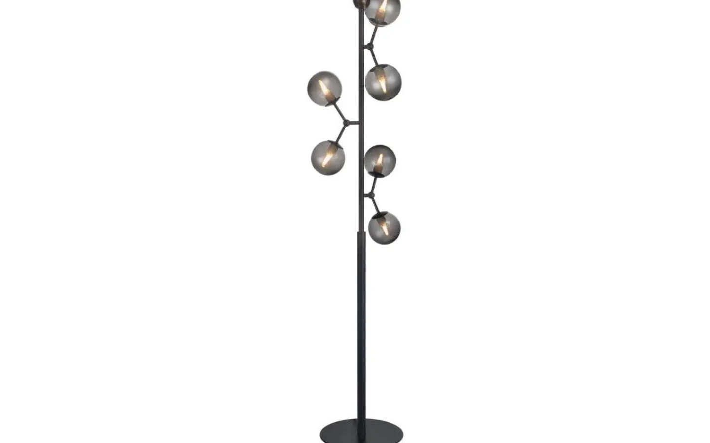 Golvlampor-Halo Design Atom Golvlampa 155cm Svart/Smoke