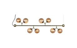 Avlånga Taklampor-Halo Design Atom Taklampa 123cm Antik Mässing/Amber