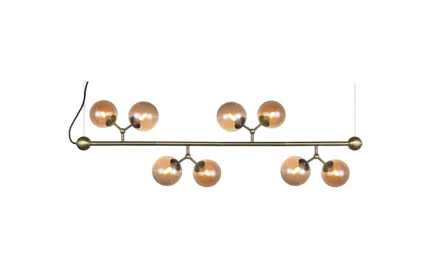 Avlånga Taklampor-Halo Design Atom Taklampa 123cm Antik Mässing/Amber