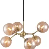 Stora Taklampor Ø50-69 Cm < Halo Design Atom Taklampa 57cm Antik Mässing/Amber