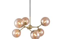 Stora Taklampor Ø50-69 Cm < Halo Design Atom Taklampa 57cm Antik Mässing/Amber